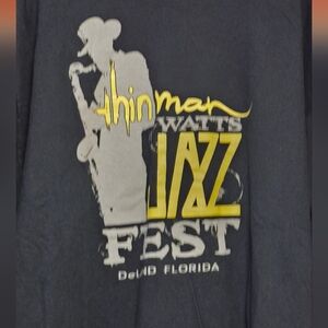Thin Man Watts Jazz Fest, Deland, Florida Graphic T-Shirt - Black